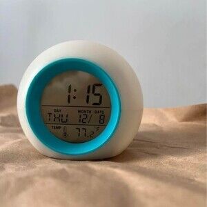 Color Changing Alarm Clock And Temperature Detect for Children's Bedroom